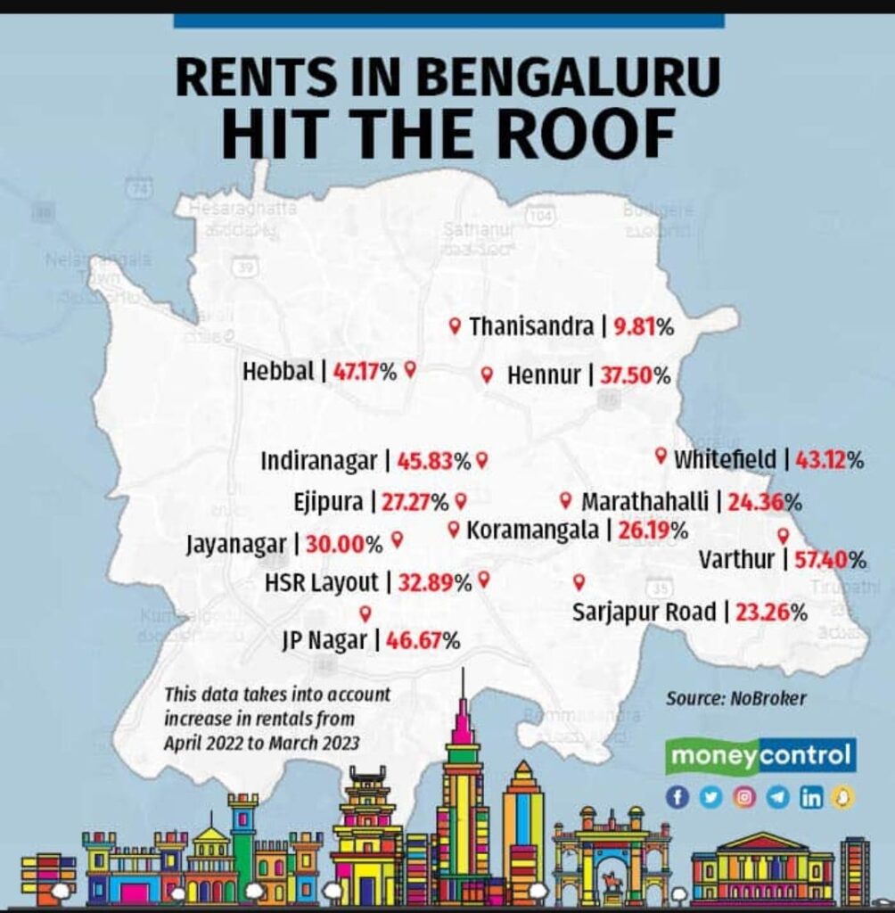 Bengaluru Rent Hike Map