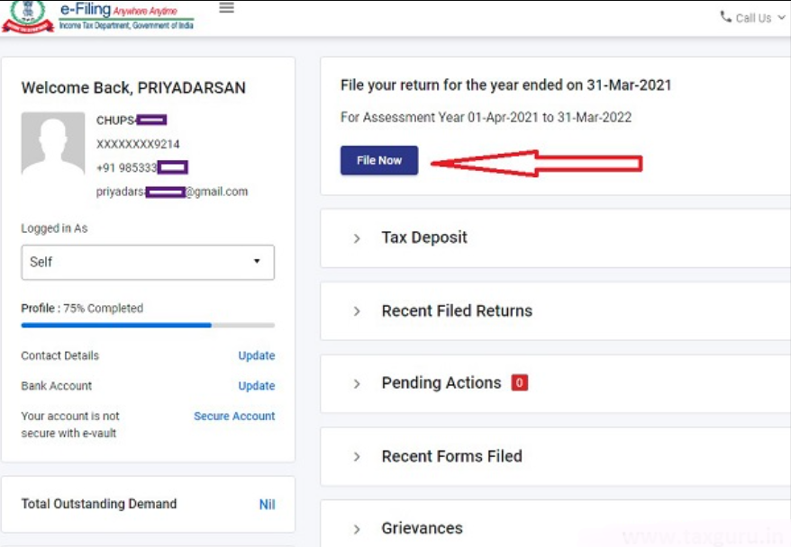 Filing ITR for the First Time? Step-by-Step Guide to Register on E-Filing Portal 2 Process of Filing ITR-1 on the New e‑Filing Portal