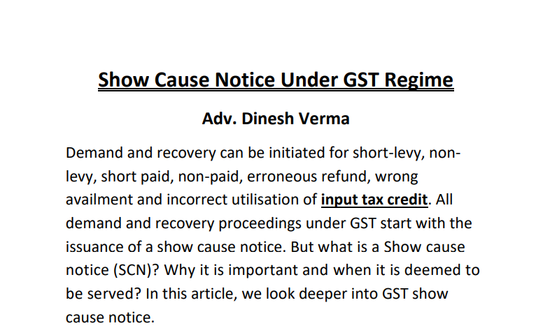 Gauhati HC Rules GST SCN Invalid Without Personal Hearing Date 2 Show Cause Notice in GST DRC-01