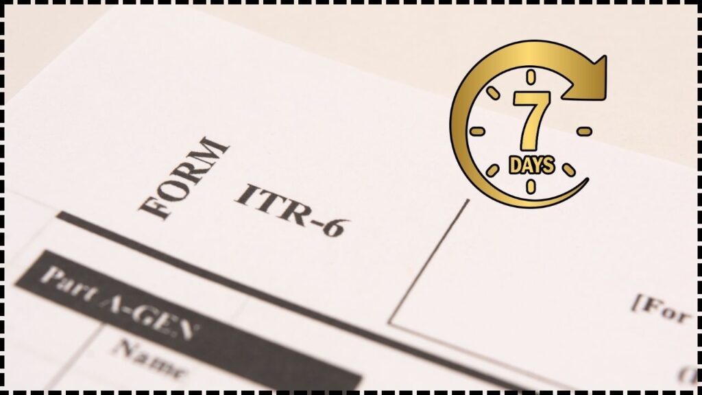 Only 7 Days Left To File ITR