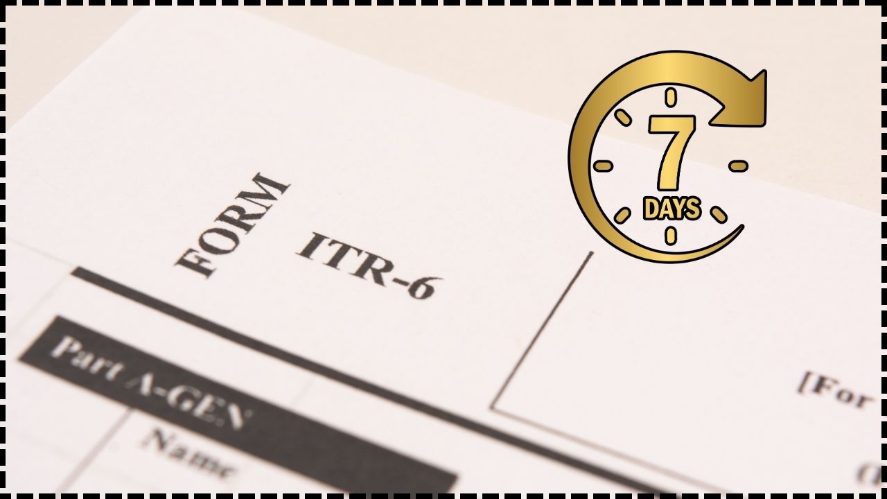 Only 7 Days Left To File ITR